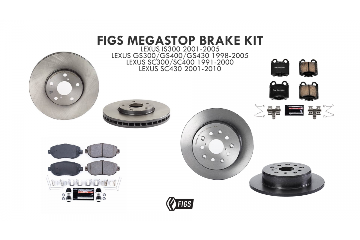 FIGS MEGASTOP BRAKE KIT IS300/GS300/GS400/GS430/SC300/SC400/SC430